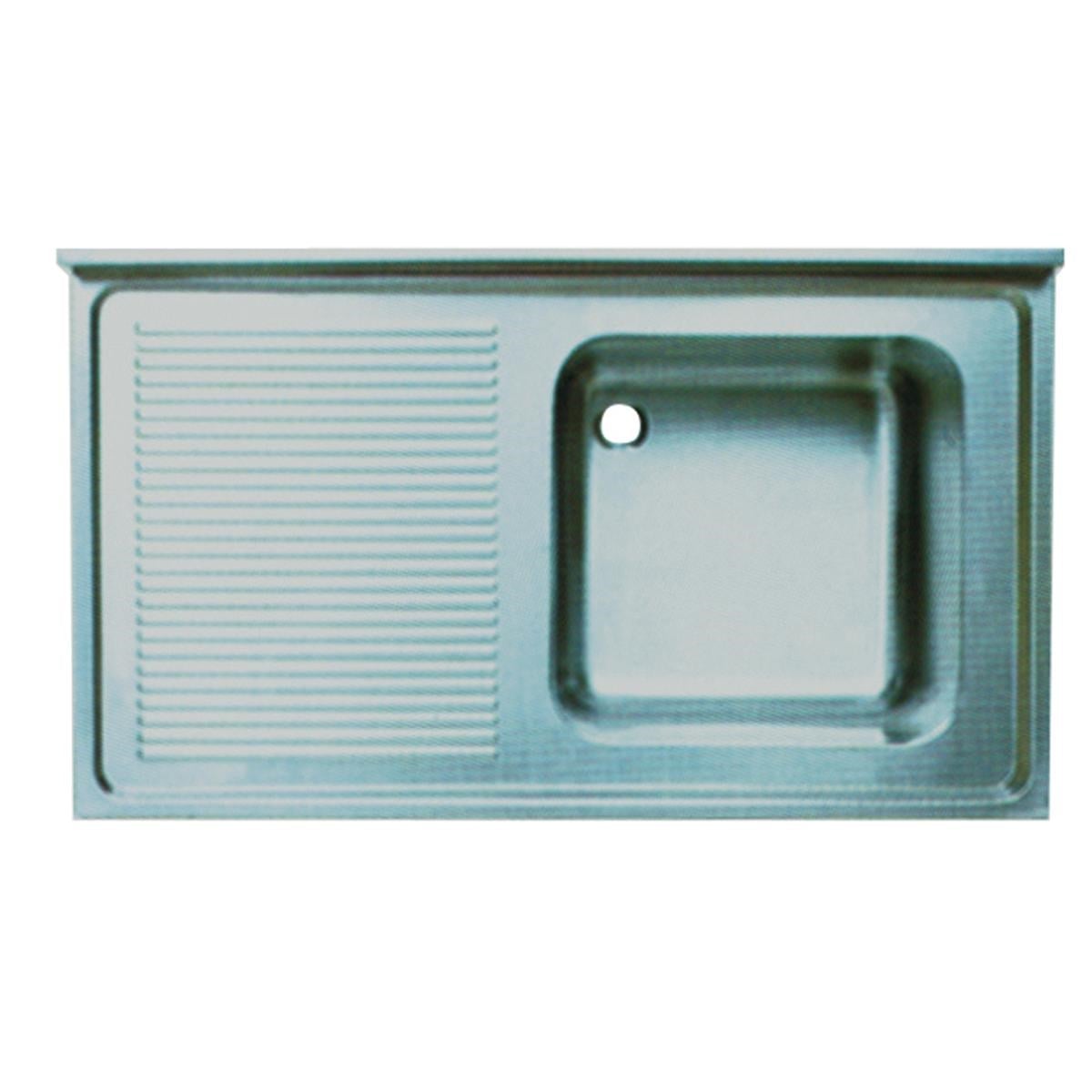 Öztiryakiler Tablalı Evye 140x70 Tek Göz Sol Damlalıklı 50x50x30 Gözlü 1,0MM-Evye Tablaları ve Kazan Yıkama Evyeleri - Demasan

