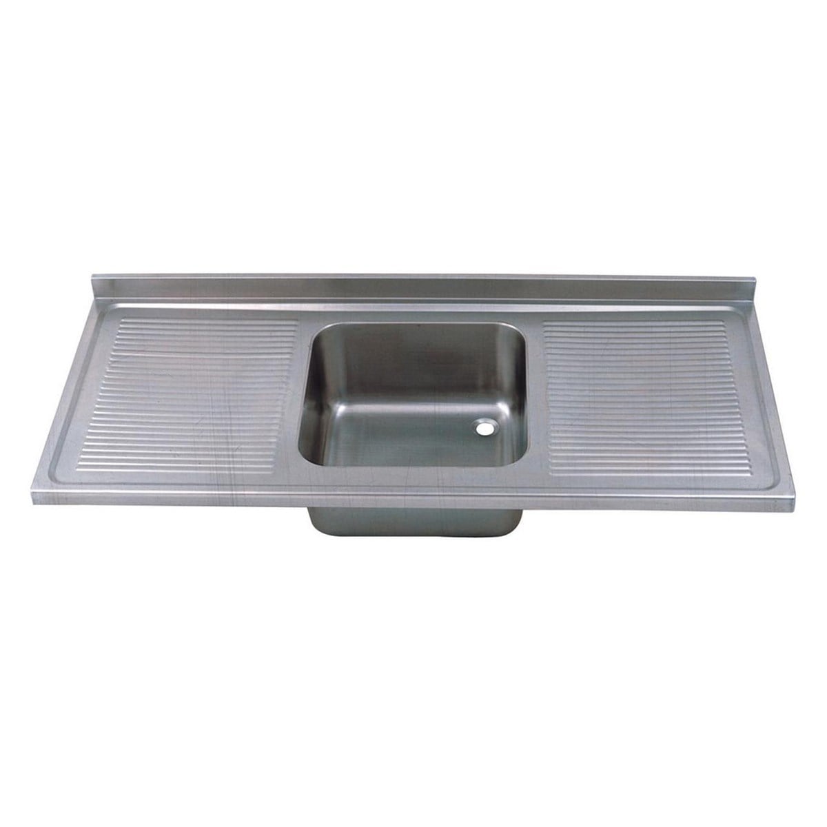 Öztiryakiler Tablalı Evye 160x60 Tek Göz Çift Damlalıklı 40x40x25 Gözlü 1,00 mm-Evye Tablaları ve Kazan Yıkama Evyeleri - Demasan
