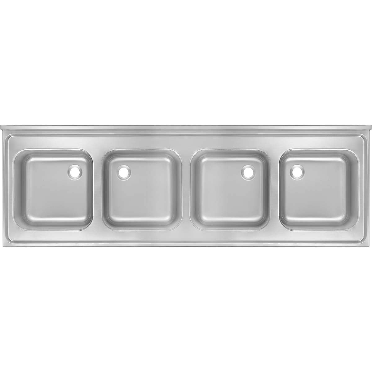 Öztiryakiler Tablalı Evye 190x60 Dört Göz Damlalıksız 40x40x25 Gözlü 1,00 mm-Evye Tablaları ve Kazan Yıkama Evyeleri - Demasan
