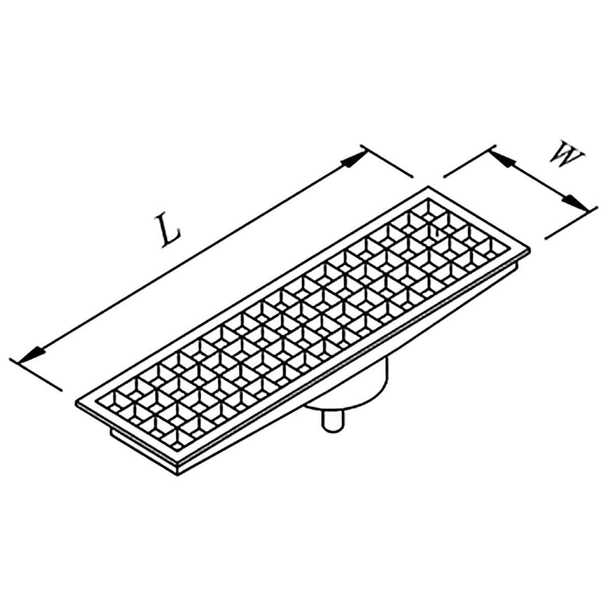 Öztiryakiler Yer Izgarası Tavalı Ortadan Sifonlu Alttan Çıkışlı Q100 Pvc 2060x290-Yer Izgaraları ve Zemin Süzgeçleri - Demasan
