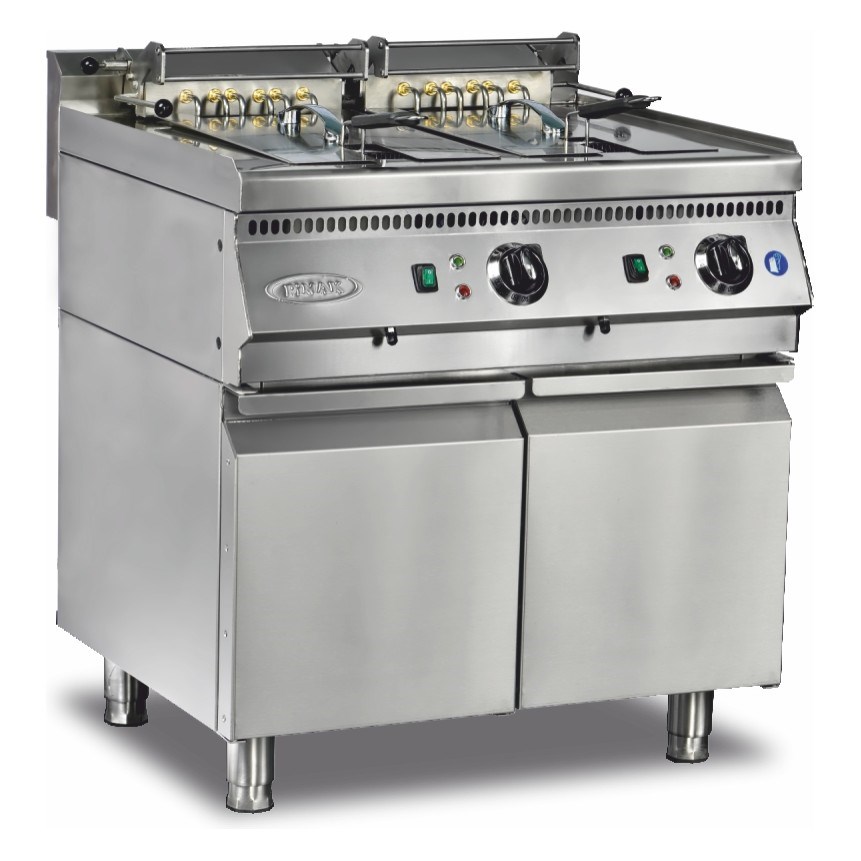 Pimak 70SDE-M073-1 Elektrikli Fritöz, Alt Dolaplı, 700 Seri, 12 + 12 Lt, 80x70x85 cm-ELEKTRİKLİ FRİTÖZLER - Demasan

