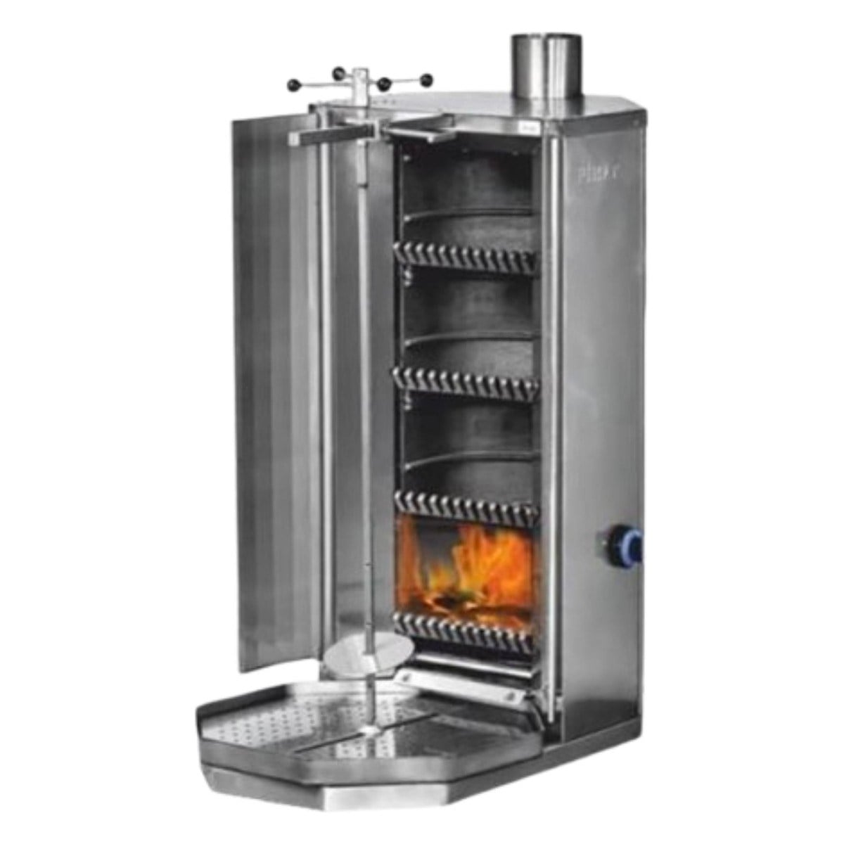 Pimak M077-K4 Kömürlü Döner Ocağı, 4 Gözlü, 50,5x76,5x116 cm-SABİT DÖNER OCAKLARI  - Demasan
