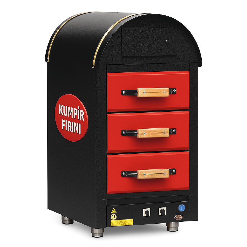 Pimak M079-3E Elektrikli Kumpir Fırını – 3 Çekmeceli Profesyonel