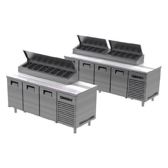 Portabianco SBTM-3N70 Mermer Tablalı Make-Up Buzdolabı, 3 Kapılı, 186,5x70x135 cm, AISI 304-PİZZA HAZIRLIK DOLAPLARI - Demasan
