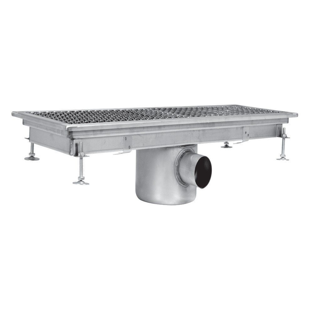 Portashelf Paslanmaz Yer Gideri, D Serisi, Yandan Çıkışlı, Ortadan Sifonlu, 200x950 mm-Yer Izgaraları ve Zemin Süzgeçleri - Demasan
