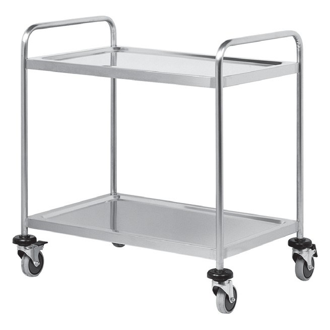 Portashelf Servis Arabası, 2 Katlı, 430 Paslanmaz, 55x86x90 cm-SERVİS ARABALARI  - Demasan

