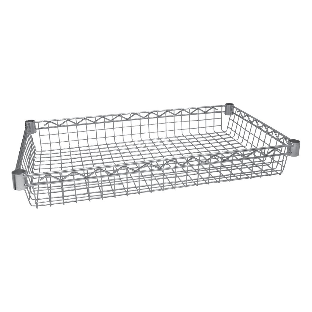 Portashelf Sığ Sepet, 304 Paslanmaz, 46x76x10 cm-İSTİF RAFLARI - Demasan
