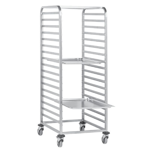 Portashelf Tepsi Taşıma Arabası, GN 2/1, Yüksek, 17 Katlı, 201 Paslanmaz, 58x66x172 cm-TEPSİ TAŞIMA ARABALARI - Demasan
