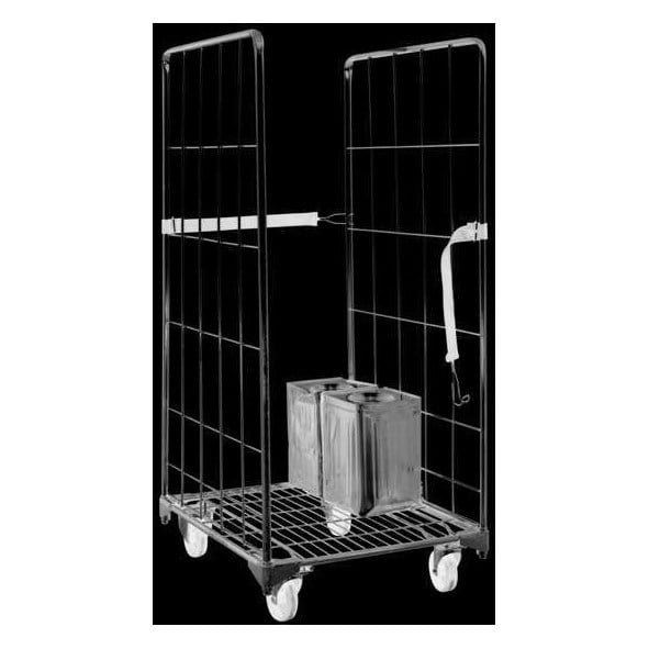 Portashelf Yük Taşıma Arabası, Tel, 2 Yanı Kapalı, Galvanizli, 70x80x170 cm-TAŞIMA ARABALARI  - Demasan
