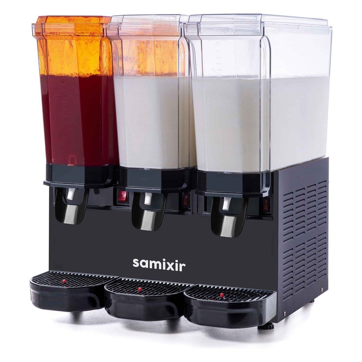 Samixir 60.SMMB Klasik Triple Fıskiyeli + 2 Karıştırıcılı Soğuk İçecek Dispenseri, 20+20+20 Lt, Siyah-LİMONATA&ŞERBET&MEYVE SUYU SOĞUTUCULARI - Demasan
