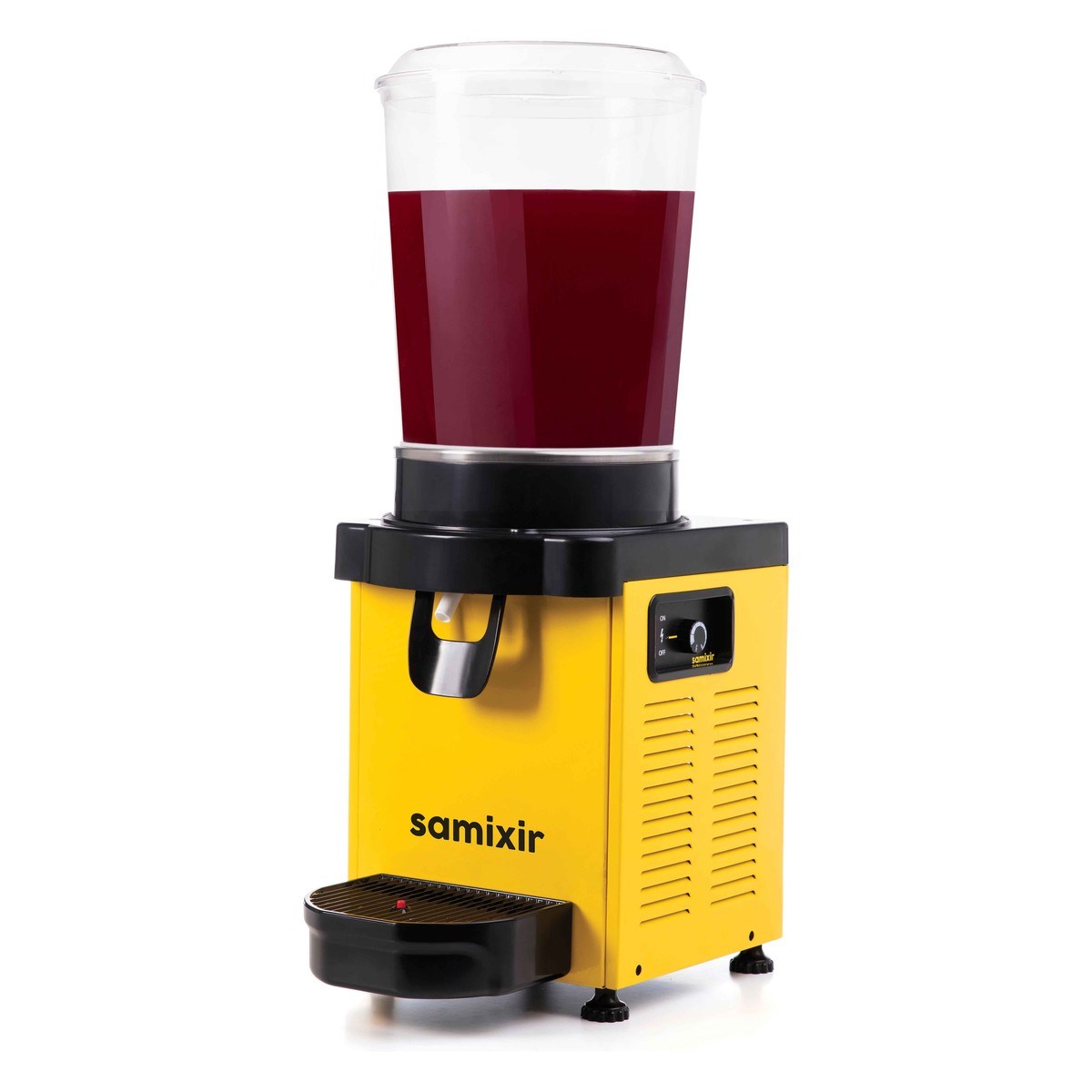 Samixir M10.AY Panoramik Karıştırıcılı Soğuk İçecek Dispenseri, Analog, 10 Lt, Sarı-LİMONATA&ŞERBET&MEYVE SUYU SOĞUTUCULARI - Demasan
