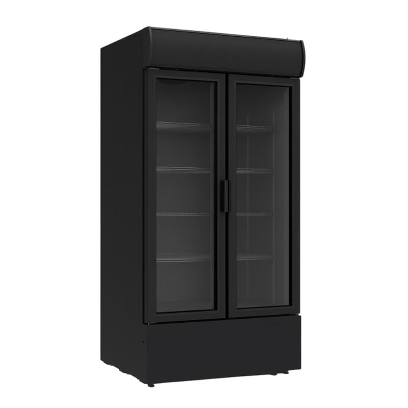 Senox SDS-770 DC 2 DF Dik Tip Kanopili Sürgü Kapılı Şişe Soğutucu Dolap, Siyah ŞİŞE SOĞUTUCULAR
