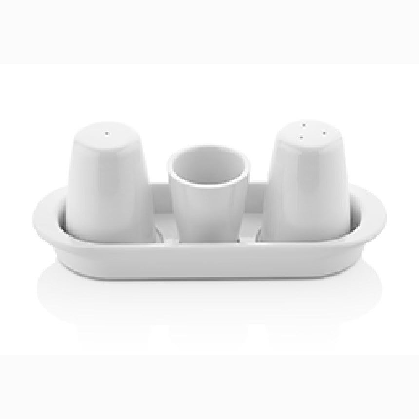 Thermoset Accessories Tuzluk & Biberlik Seti 20 x 7 cm - Porselen Beyazı-BAHARATLIKLAR - Demasan
