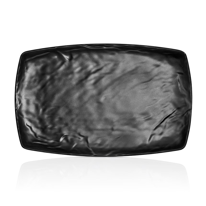 Thermoset Carre Matt Dikdörtgen Tabak 23,5 x 37 cm - Siyah-Kırılmaz Tabaklar - Demasan

