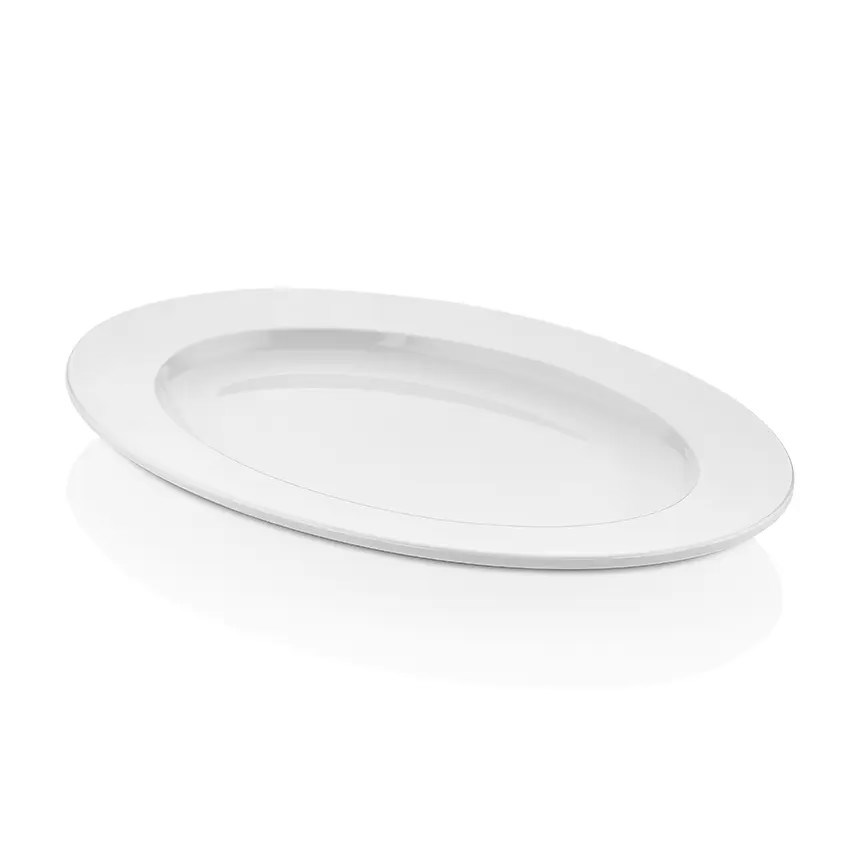 Thermoset Classic Oval Tabak 29 x 20 cm - Porselen Beyazı-Kırılmaz Tabaklar - Demasan

