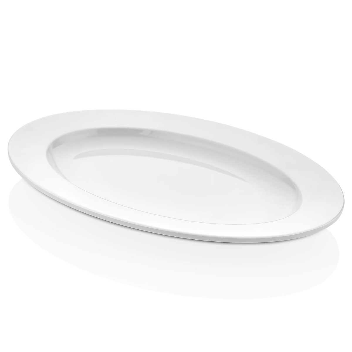 Thermoset Classic Oval Tabak 34 x 23,5 cm - Porselen Beyazı-Kırılmaz Tabaklar - Demasan
