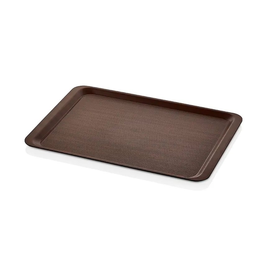Thermoset Lamine Kaymaz Dikdörtgen Tepsi Maun EN.1/1 - 37 x 53 cm-Kırılmaz Sürahi ve Tepsiler - Demasan
