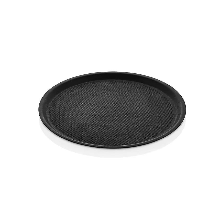 Thermoset Lamine Kaymaz Yuvarlak Tepsi Ø 38 cm - Siyah-Kırılmaz Sürahi ve Tepsiler - Demasan
