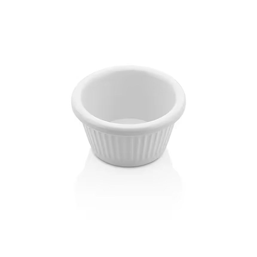 Thermoset Ribbed Ramekin Ø 7 cm 60 ml - Porselen Beyazı-Sosluk, Reçellik ve Şişeler - Demasan

