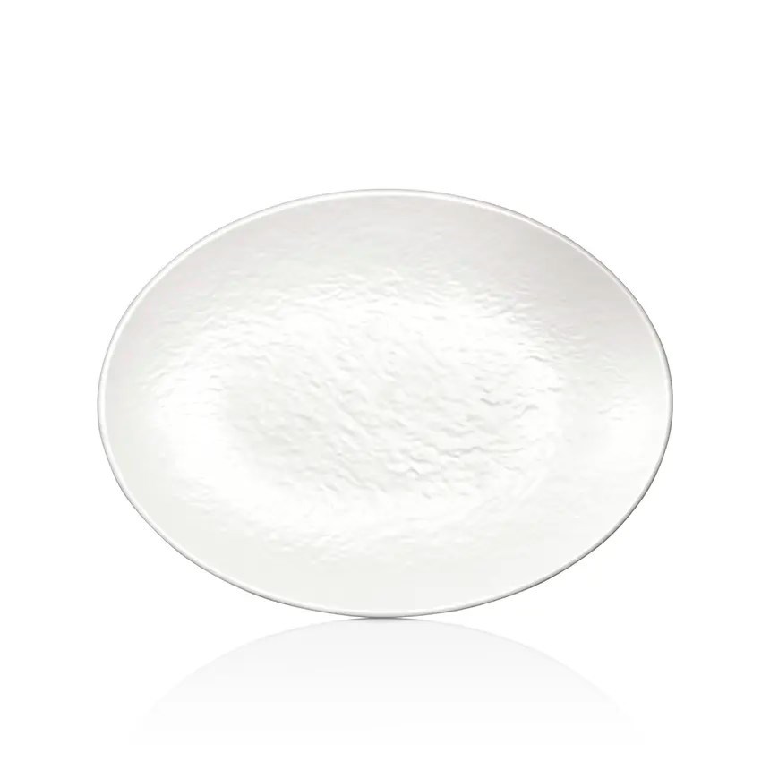 Thermoset Tilda Matt Oval Tabak 30 x 22,3 cm - Krem Beyazı-Kırılmaz Tabaklar - Demasan
