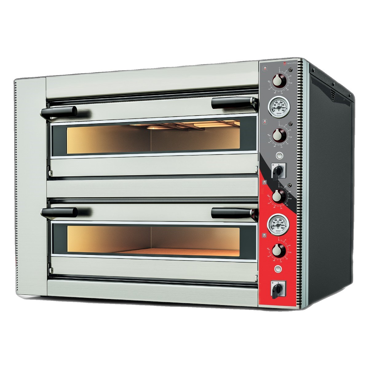 Venarro Frigga DYP-4+4 Çift Katlı Pizza Fırını, 4+4 x Ø25 cm Pizza, Manuel, Elektrikli-ELEKTRİKLİ PİZZA FIRINLARI - Demasan
