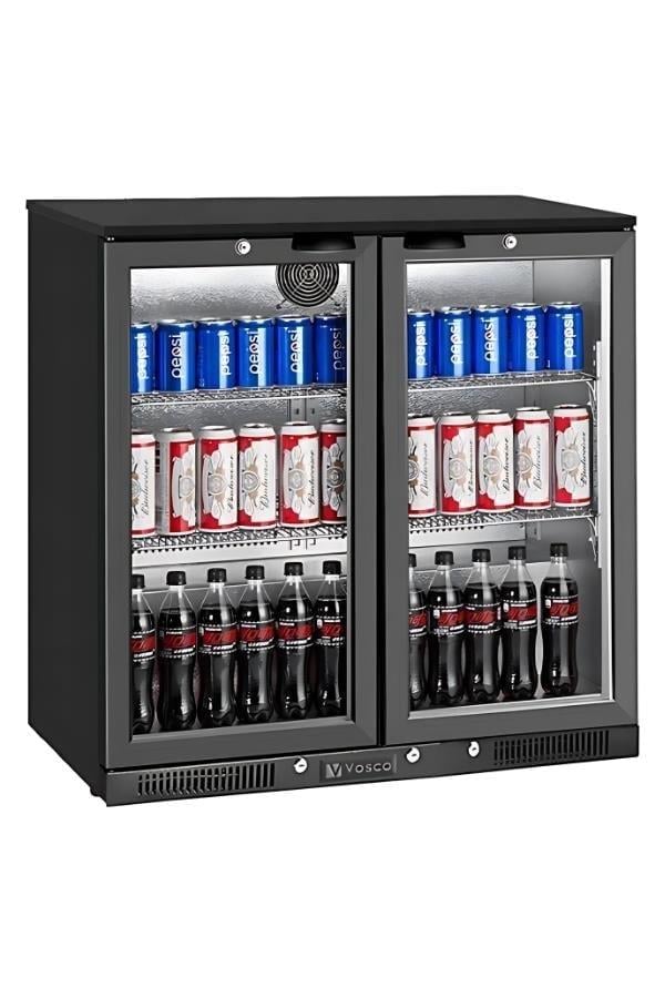 Vosco 2 Kapılı Bar Arkası Şişe Soğutucu, 238 Lt