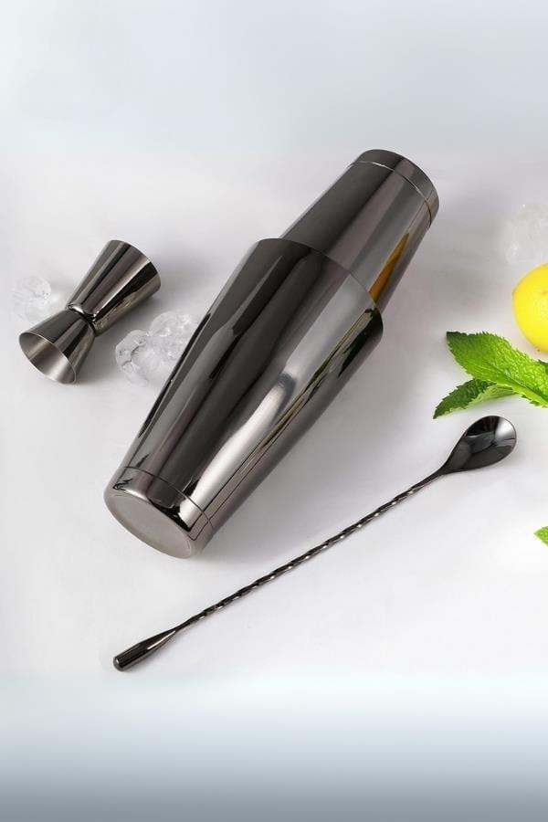 Vosco 3 Parça Avantajlı Kokteyl Set Boston Shaker (750ml)