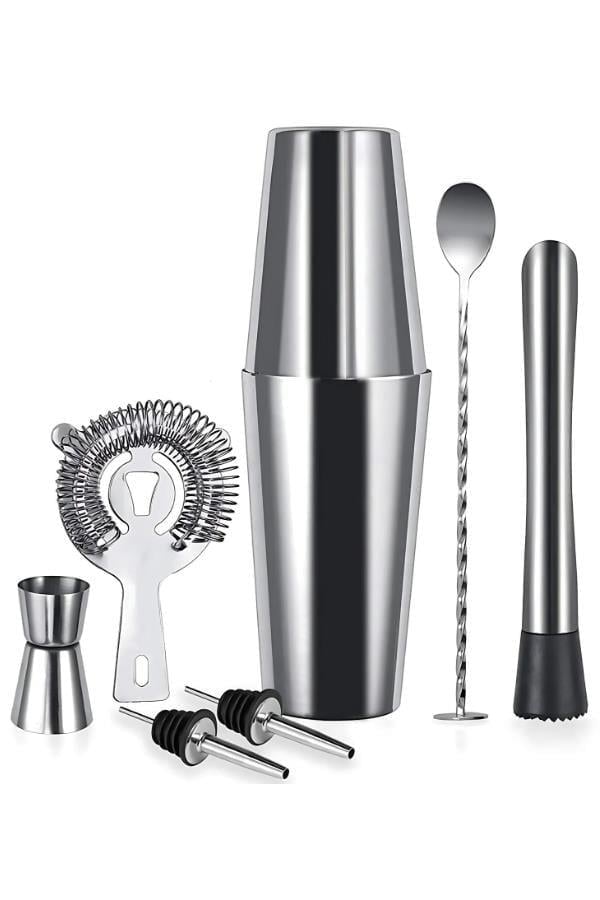 Vosco 7 Parça Kokteyl Set Boston Shaker (750ml)