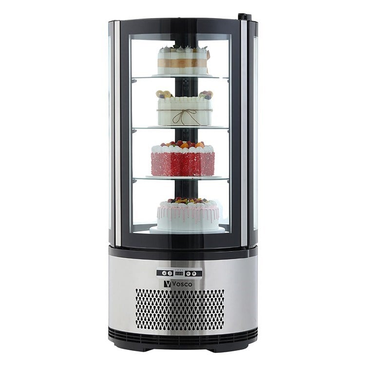Vosco VFT-100R Dikey Pasta Teşhir Dolabı Silindir-PASTA TEŞHİR DOLAPLARI - Demasan
