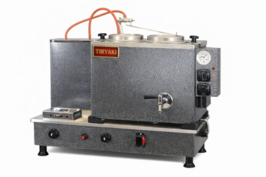 2 Demlikli Otomatik Statik Çay Kazanı Doğalgaz&Elektrik