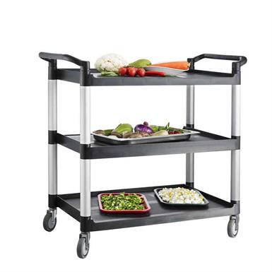 3 Katlı Servis Arabası Siyah