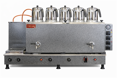 5 Demlikli Otomatik Statik Çay Kazanı Doğalgaz&Elektrik