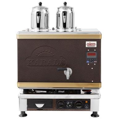 Ateşe Titanium Akıllı Dijital Gazlı Elektrikli Statik 2 Demlikli Çay Kazanı