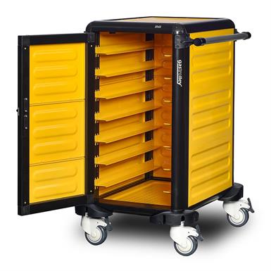 Gastrolley 75 Tekli Servis Tepsi Arabası, 2 Yanı ve Arkası Kapalı, Kapılı