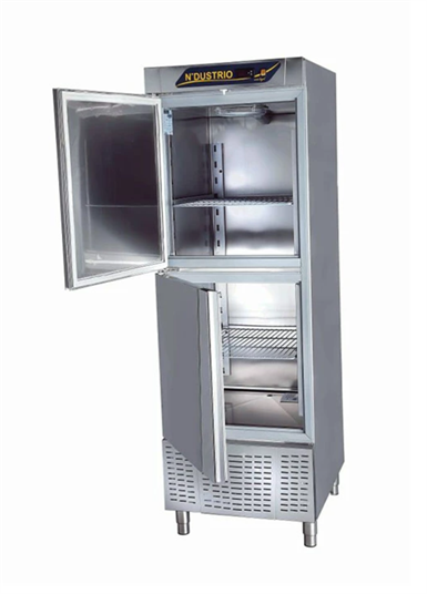 Ndustrio Dik Tip Snack 2 Yarım Kapılı Üstten Motorlu Buzdolabı 