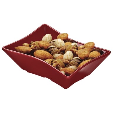Biradlı Açık Büfe Minimalist Melamin Sosluk (11,5x7x4) (Siyah-kırmızı-beyaz)