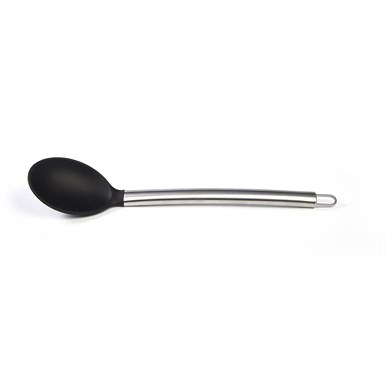 Biradlı Silikon Kaşık Kırmızı-siyah 35 cm