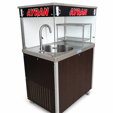 DEM06B-Bardak Raflı 20 Litre Yayık Ayran Makinası