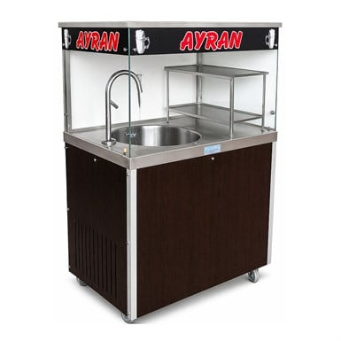 DEM06B-Bardak Raflı 36 Litre Yayık Ayran Makinası
