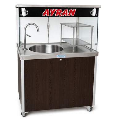 DEM06B-Bardak Raflı 36 Litre Yayık Ayran Makinası