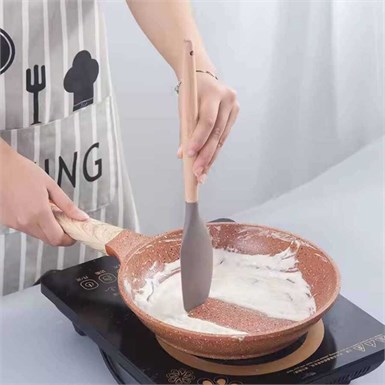 Epinox Silikon Sıyırma Spatulası Ahşap Sap (ASH-13)