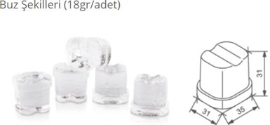 Frozy FR25 LSI 22 Kg Kapasiteli Küp Buz Makinesi - En Uygun Fiyat