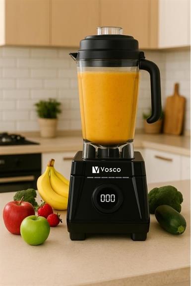 İndirim Vosco 3 Lt Dijital Bar Blender Pro Siyah