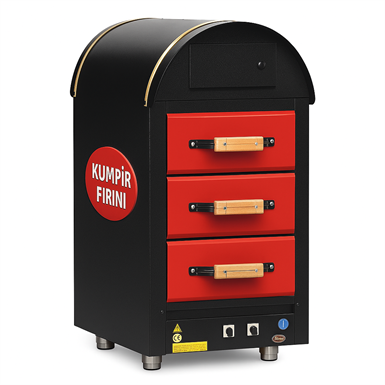 Pimak M079-3E Elektrikli Kumpir Fırını – 3 Çekmeceli Profesyonel