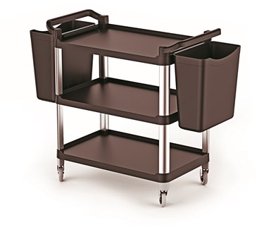 Plastport Çok Amaçlı Servis Arabası (Açık) - (Kahverengi)
