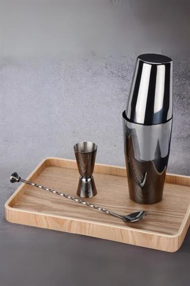 Vosco 3 Parça Avantajlı Kokteyl Set Boston Shaker (750ml)