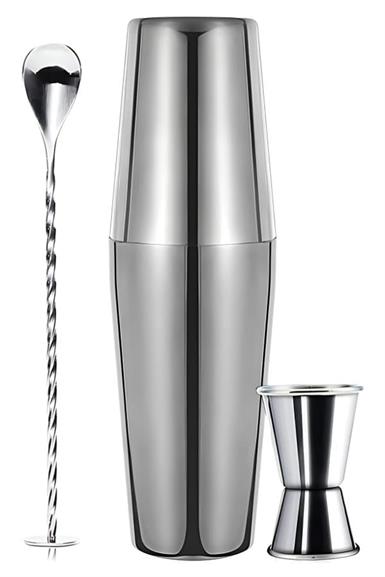 Vosco 3 Parça Avantajlı Kokteyl Set Boston Shaker (750ml)