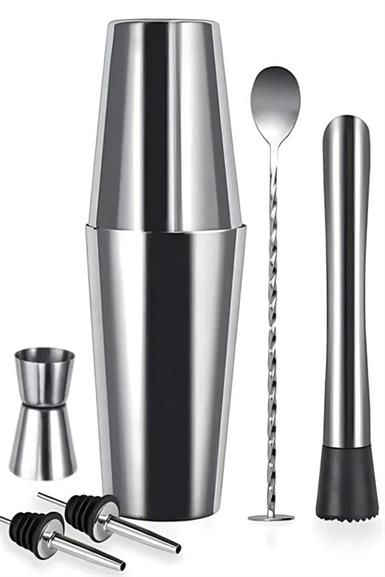 Vosco 6 Parça Avantajlı Kokteyl Set Boston Shaker (750ml)