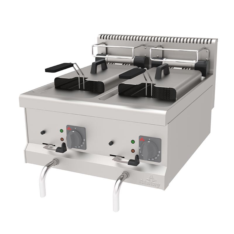 AEF-670 - Atalay Fritöz Setüstü Çift Sepet 600x700x300 mm. Elektrikli