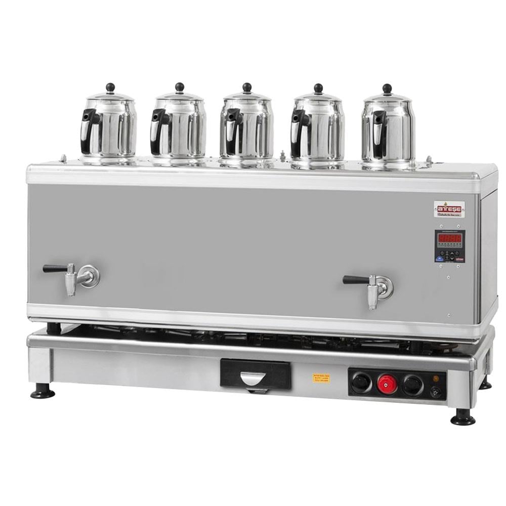 Ateşe Titanium Akıllı Dijital Gazlı & Elektrikli Inox Çay Makinesi (5 Demlikli) KAHVECİ (YEDEKLERİ) OCAKLARI
